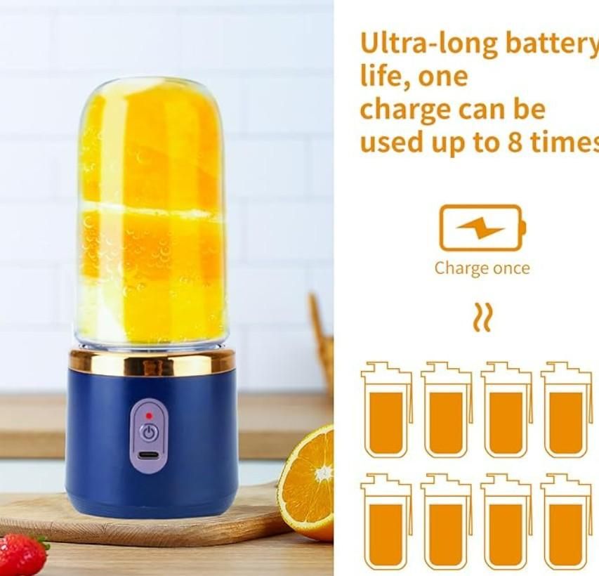Portable Blender for Smoothies & Juices | 400ML Compact Jar for Soft Fruits |  1800mAh Rechargeable Juicer with Built-in Jar