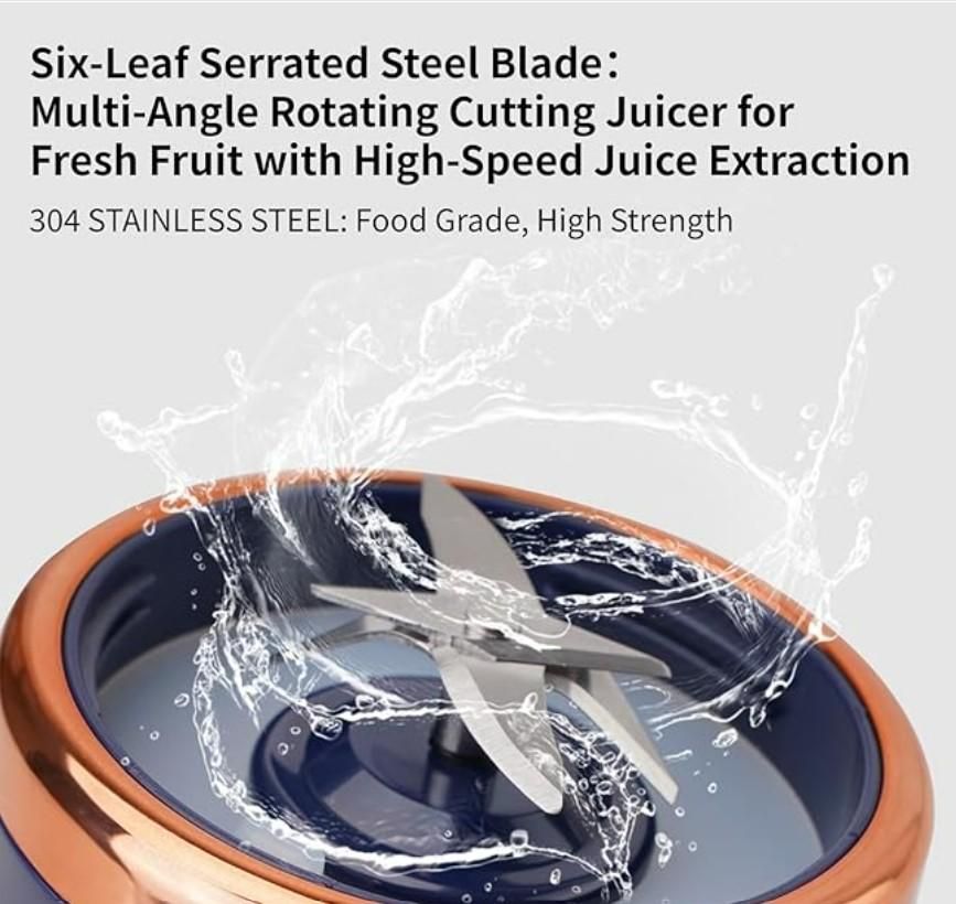 Portable Blender for Smoothies & Juices | 400ML Compact Jar for Soft Fruits |  1800mAh Rechargeable Juicer with Built-in Jar